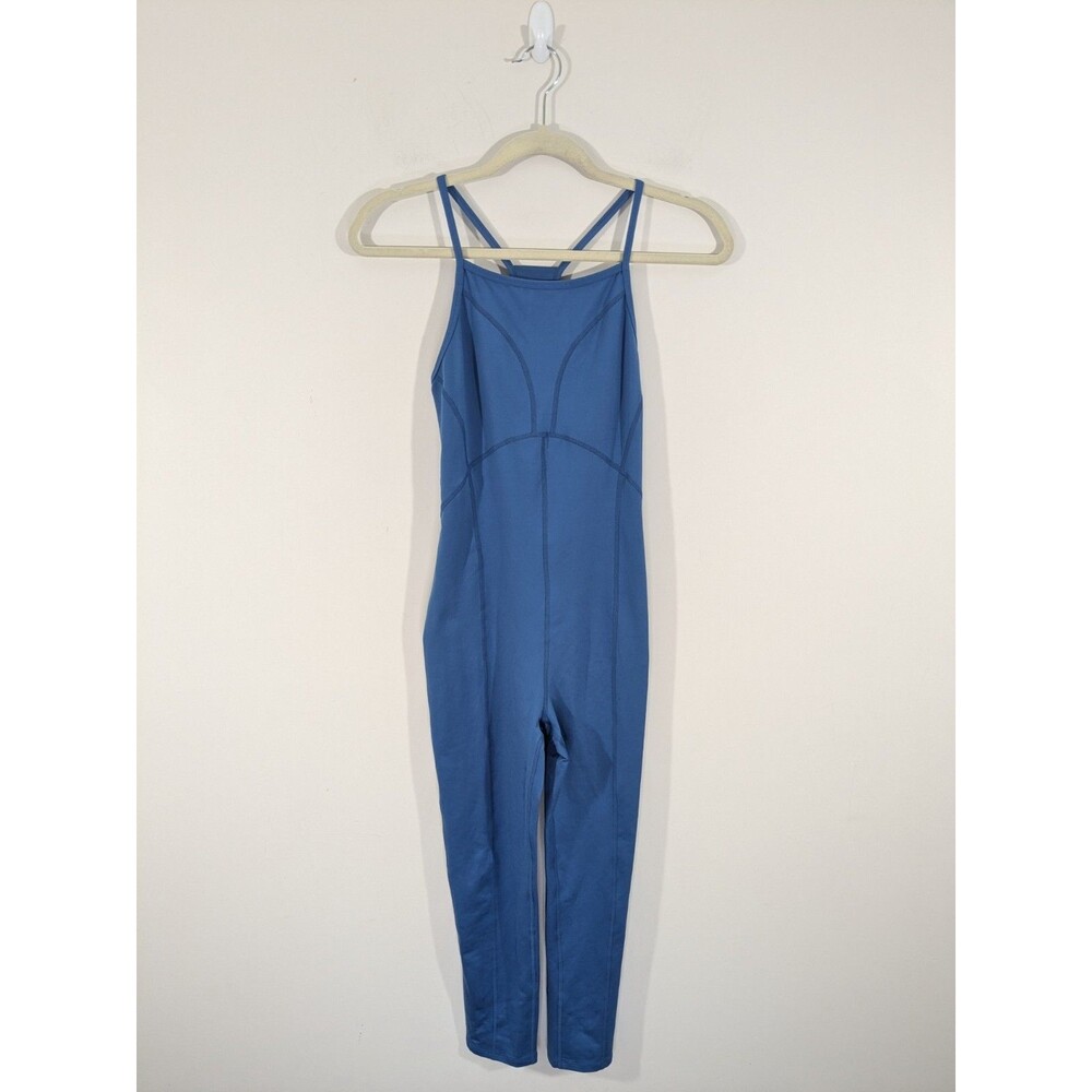 Free People Movement Ashford Side To Side One Piece Jumpsuit Blue Moon Size S - Picture 3 of 7